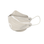 Curves & Beige Adult Korean-style Respirator 2.0 (New Box of 5, Individually-wrapped)