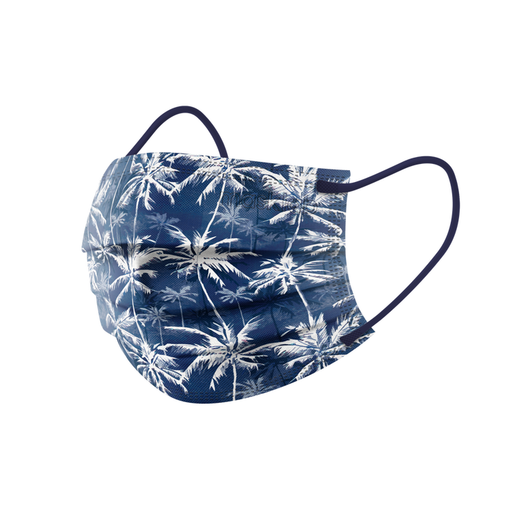 藍色夏威夷成人三層外科口罩 2.0 (袋裝10個)