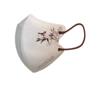 Chipping Sparrow 3-ply 2D Slim Fit Mask - L Size (New Box of 5, Individually-wrapped)