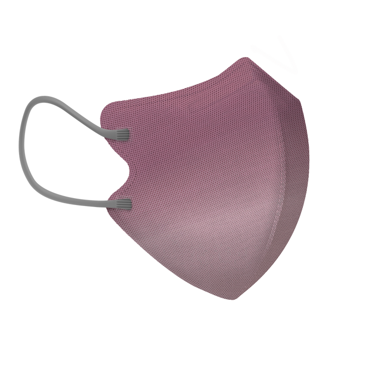 蜜桃氣泡漸變三層2D纖面型口罩 - 大碼 (袋裝5個)