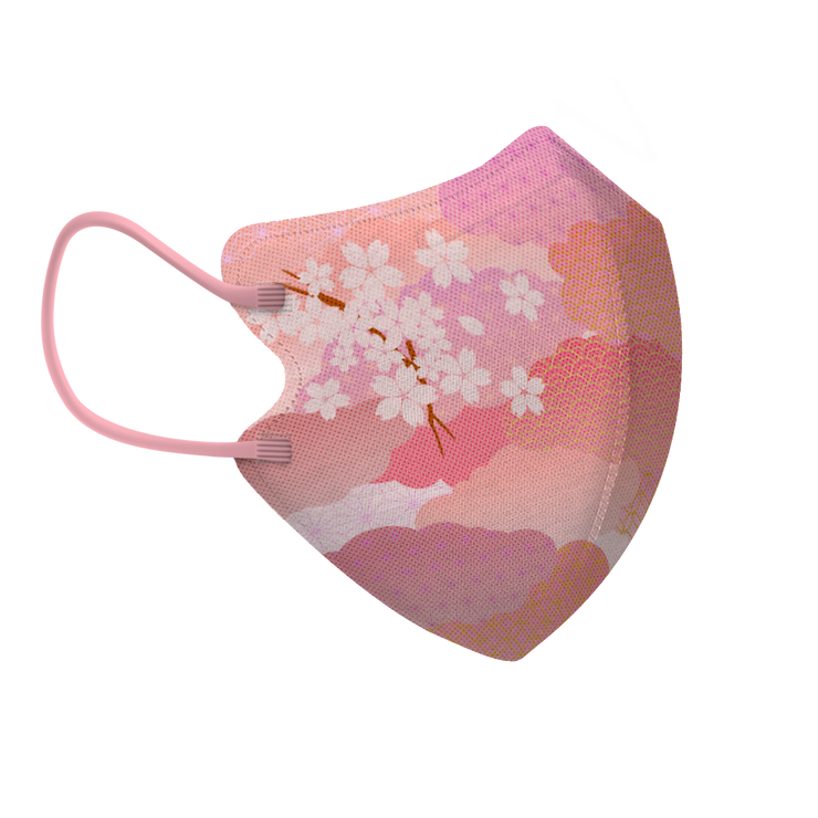 櫻花滿樹三層2D纖面型口罩 - 大碼 (袋裝5個)