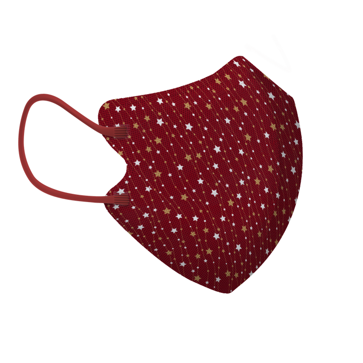 漫天星光三層2D纖面型口罩 - 大碼 (袋裝5個)