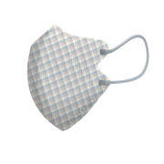 White Wash Houndstooth 3-ply 2D Slim Fit Mask - M Size (Pouch of 5)